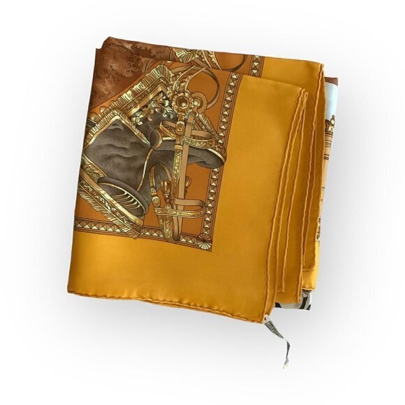 Rare Vintage Hermes silk scarf, “ Présentation de Chevaux “ by Philippe Ledoux - Picture 12 of 12